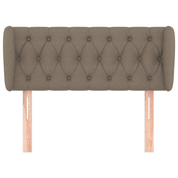 sengegavl med kanter 93x23x78/88 cm stof gråbrun