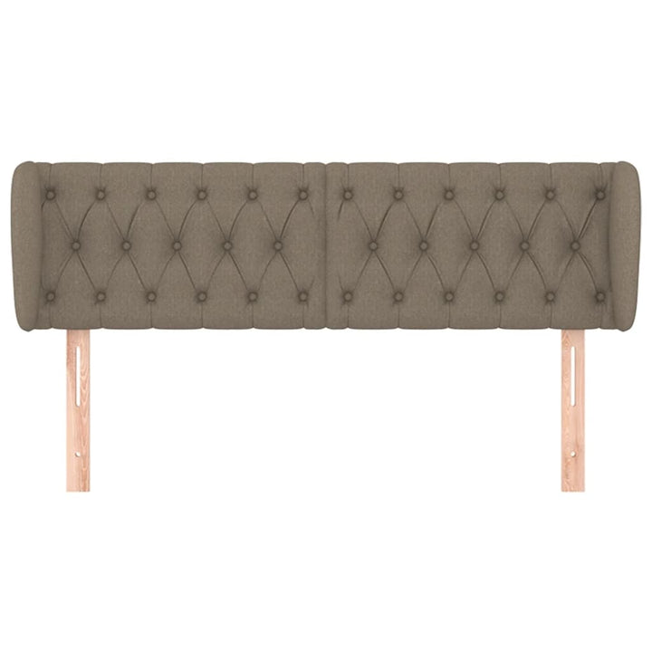 sengegavl med kanter 147x23x78/88 cm stof gråbrun