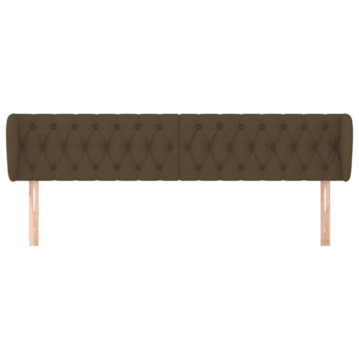 sengegavl med kanter 183x23x78/88 cm stof mørkebrun