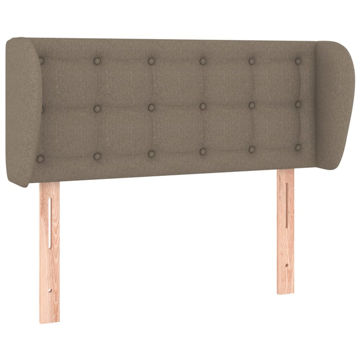 sengegavl med kanter 83x23x78/88 cm stof gråbrun