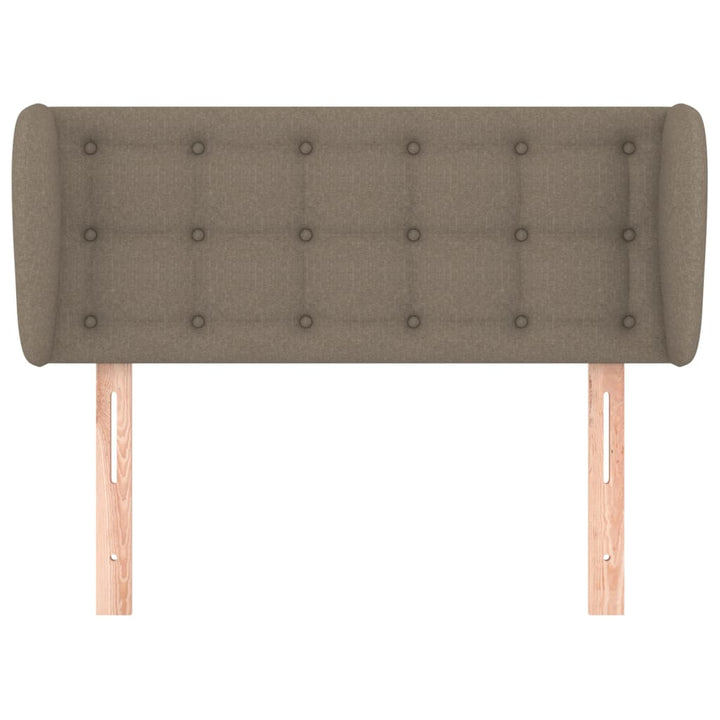 sengegavl med kanter 93x23x78/88 cm stof gråbrun