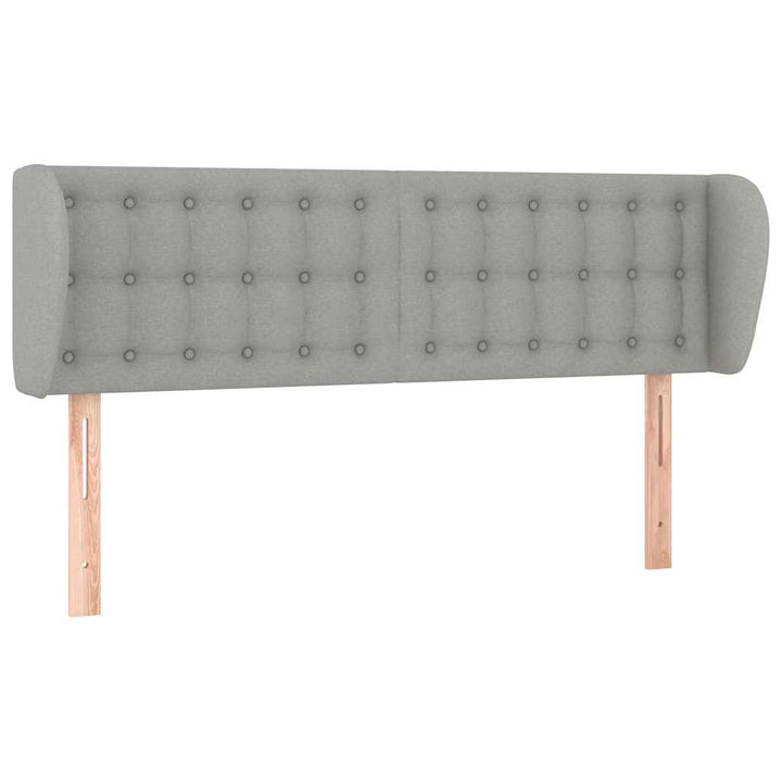 sengegavl med kanter 147x23x78/88cm stof lysegrå