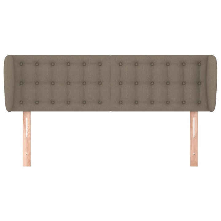 sengegavl med kanter 147x23x78/88 cm stof gråbrun
