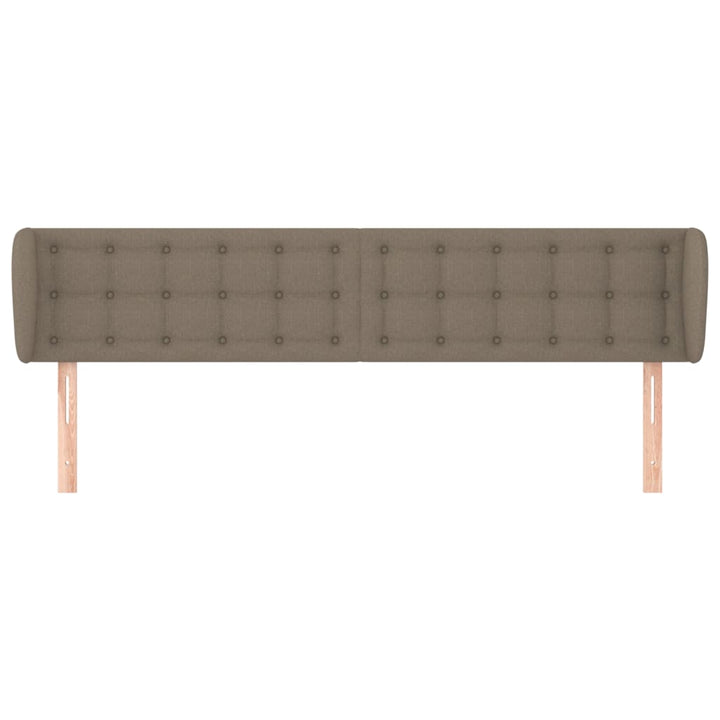 sengegavl med kanter 163x23x78/88 cm stof gråbrun