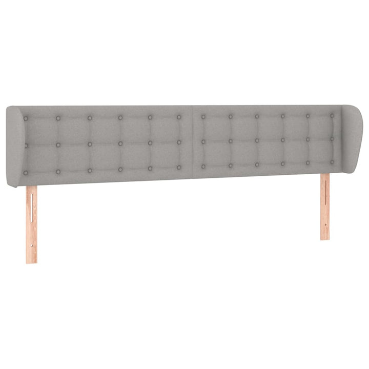 sengegavl med kanter 183x23x78/88cm stof lysegrå