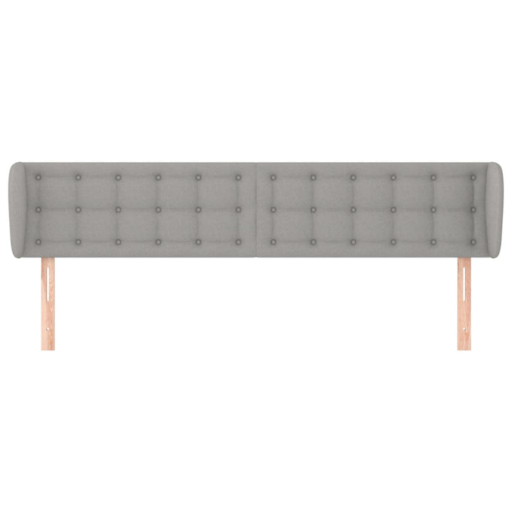 sengegavl med kanter 183x23x78/88cm stof lysegrå