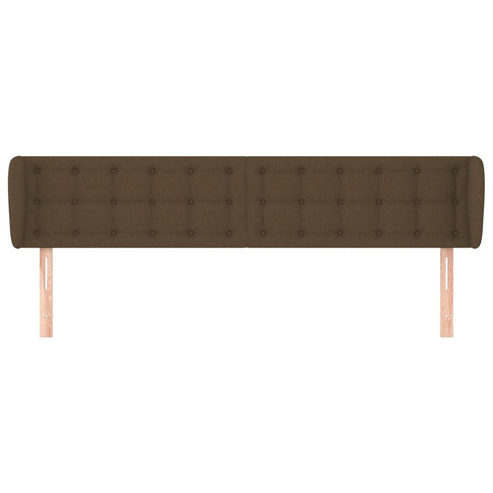sengegavl med kanter 183x23x78/88 cm stof mørkebrun