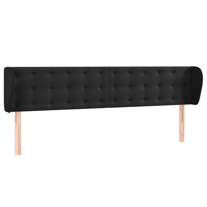 sengegavl med kanter 163x23x78/88 cm fløjl sort