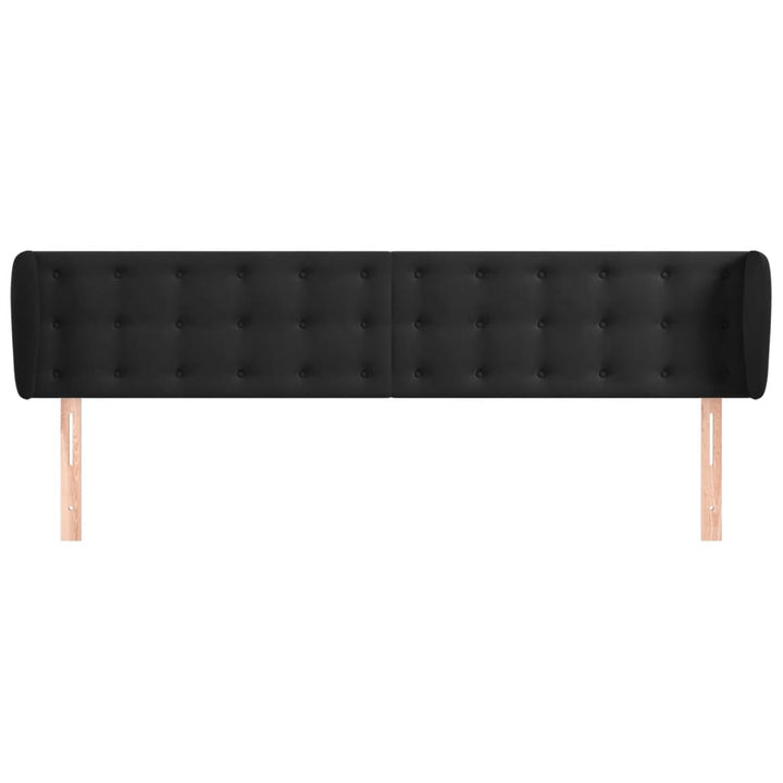 sengegavl med kanter 163x23x78/88 cm fløjl sort