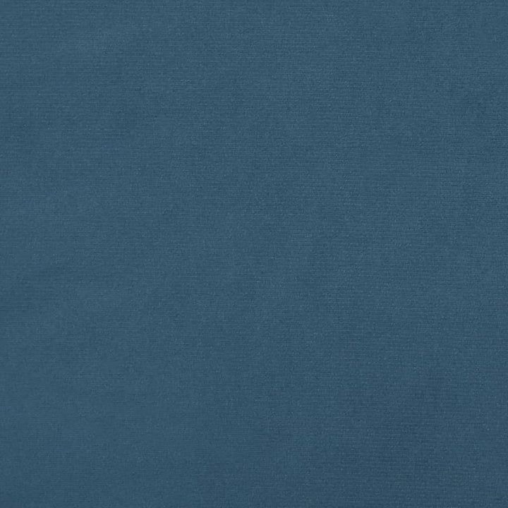 sengegavl med kanter 203x23x118/128 cm fløjl mørkeblå