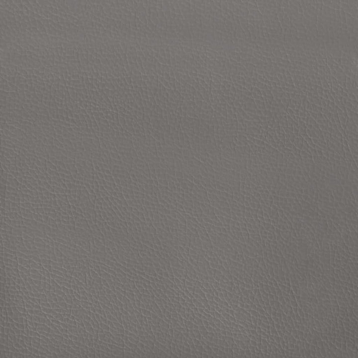 sengegavl med kanter 183x23x118/128 cm kunstlæder grå