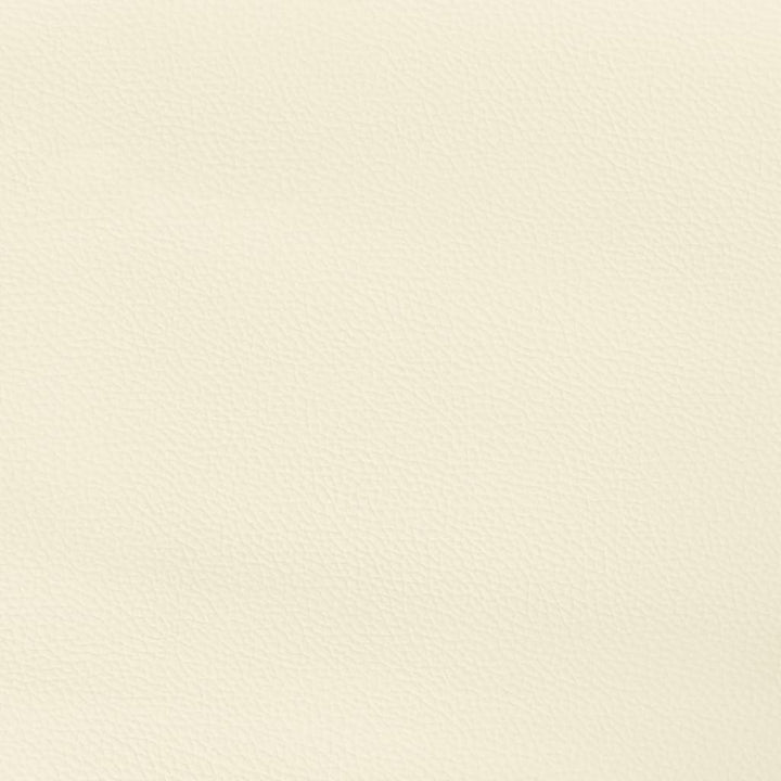 sengegavl med kanter 203x23x118/128 cm kunstlæder cremefarvet