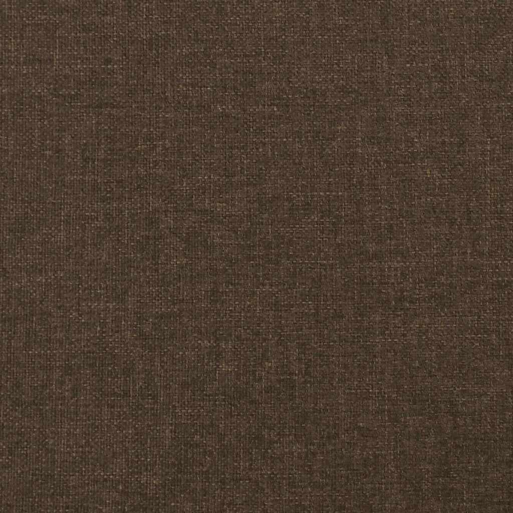 sengegavl med kanter 83x23x118/128 cm stof mørkebrun