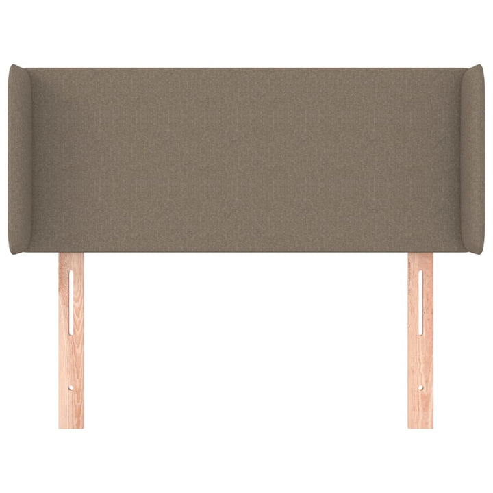 sengegavl med kanter 103x16x78/88 cm stof gråbrun