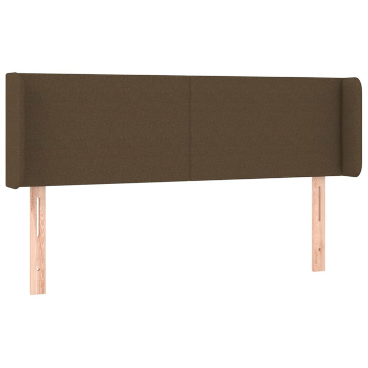 sengegavl med kanter 147x16x78/88 cm stof mørkebrun