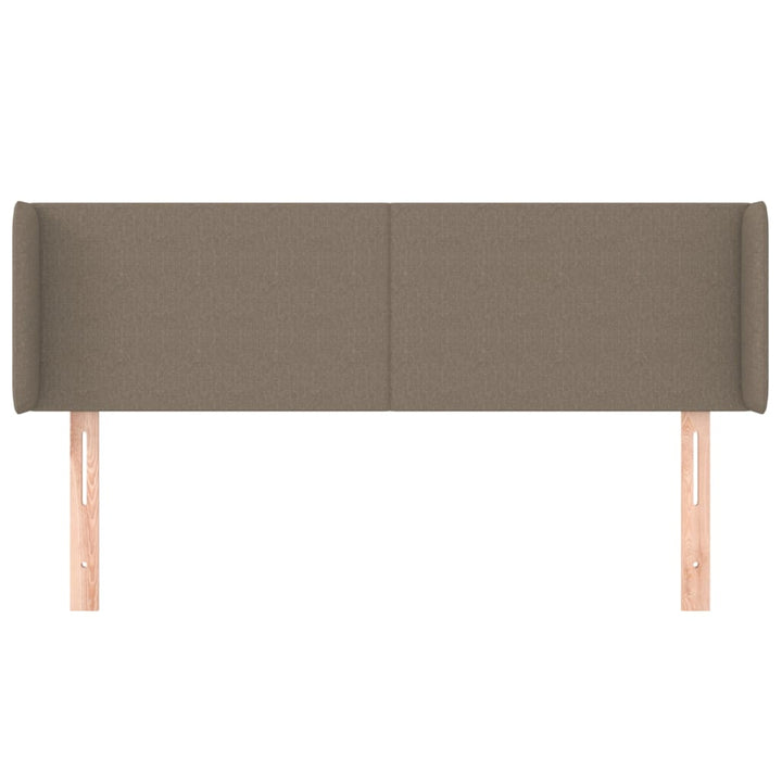 sengegavl med kanter 147x16x78/88 cm stof gråbrun