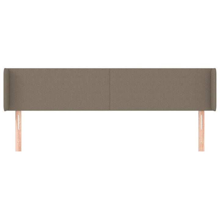 sengegavl med kanter 163x16x78/88 cm stof gråbrun