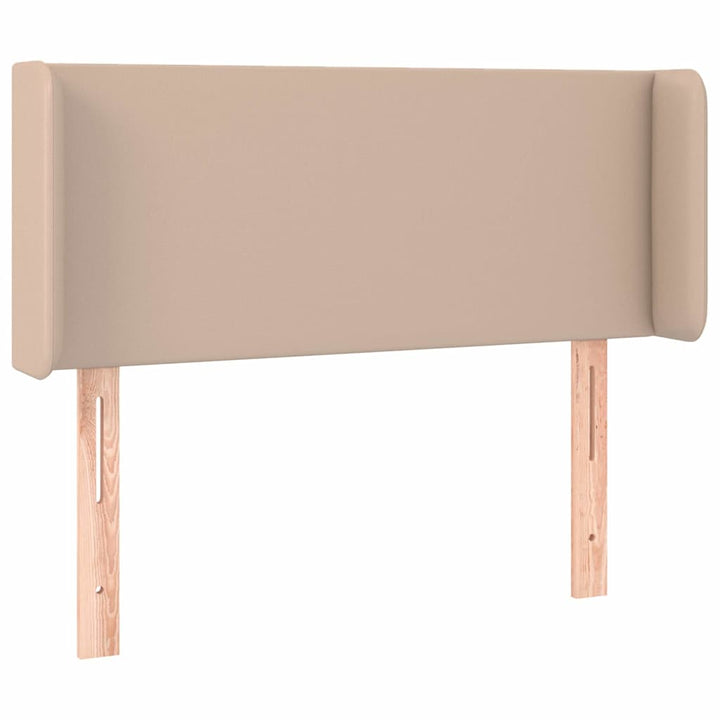 sengegavl med kanter 93x16x78/88 cm kunstlæder cappuccino