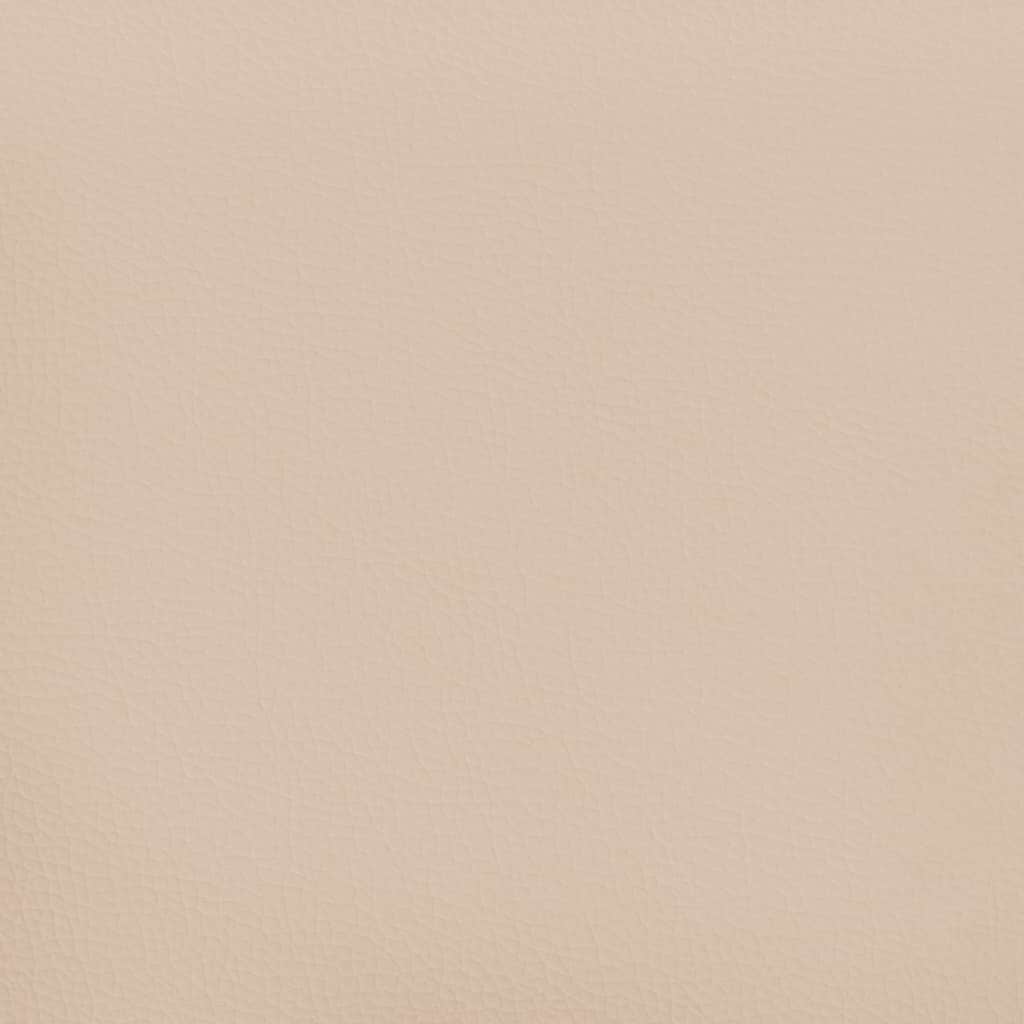 sengegavl med kanter 93x16x78/88 cm kunstlæder cappuccino