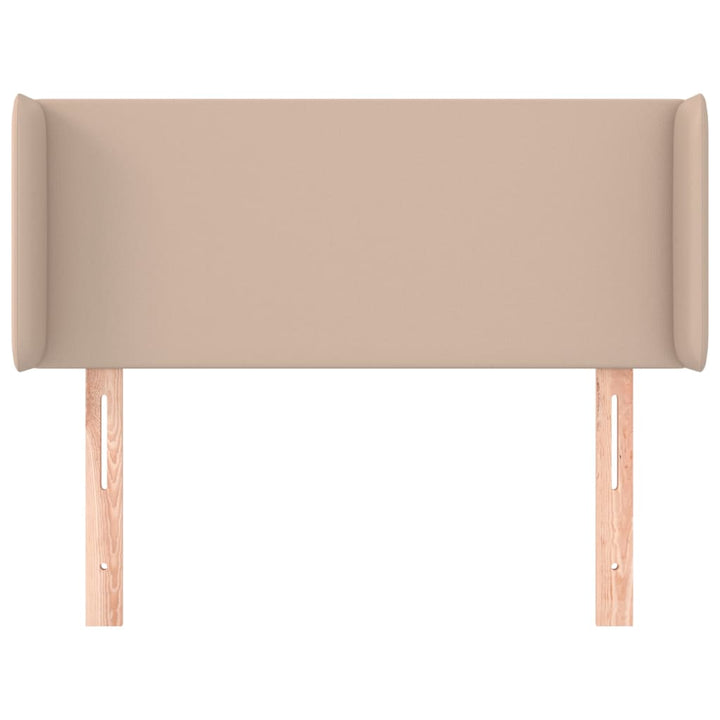 sengegavl med kanter 103x16x78/88 cm kunstlæder cappuccino