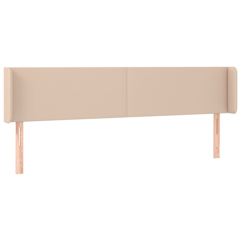 sengegavl med kanter 183x16x78/88 cm kunstlæder cappuccino