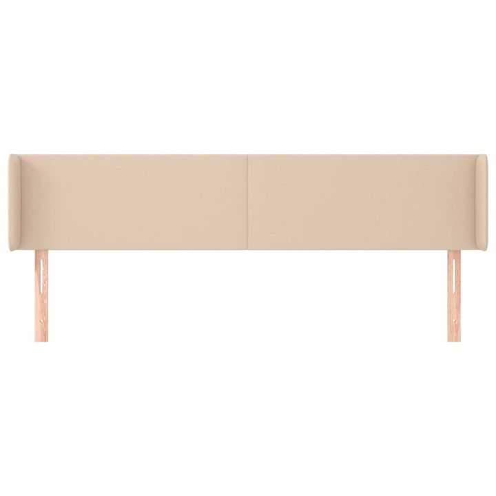 sengegavl med kanter 203x16x78/88 cm kunstlæder cappuccino