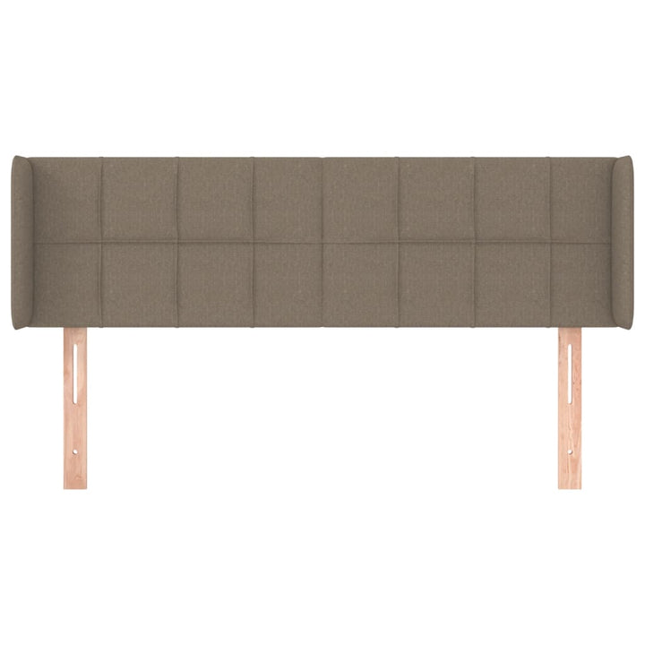 sengegavl med kanter 147x16x78/88 cm stof gråbrun