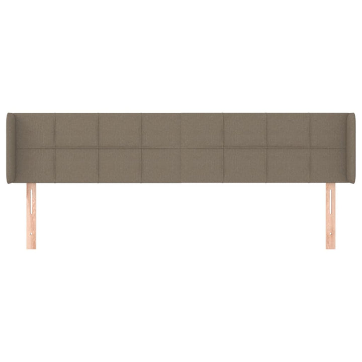 sengegavl med kanter 163x16x78/88 cm stof gråbrun