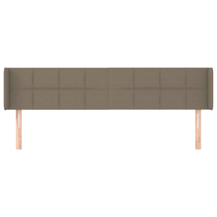 sengegavl med kanter 183x16x78/88 cm stof gråbrun