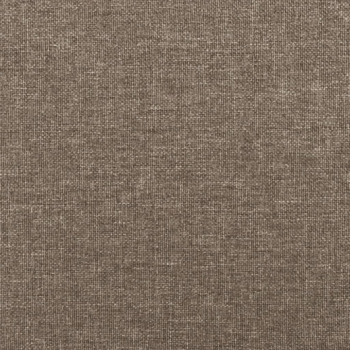 sengegavl med kanter 183x16x78/88 cm stof gråbrun