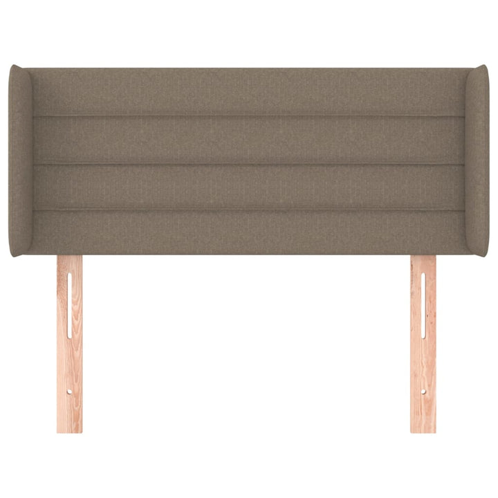 sengegavl med kanter 93x16x78/88 cm stof gråbrun