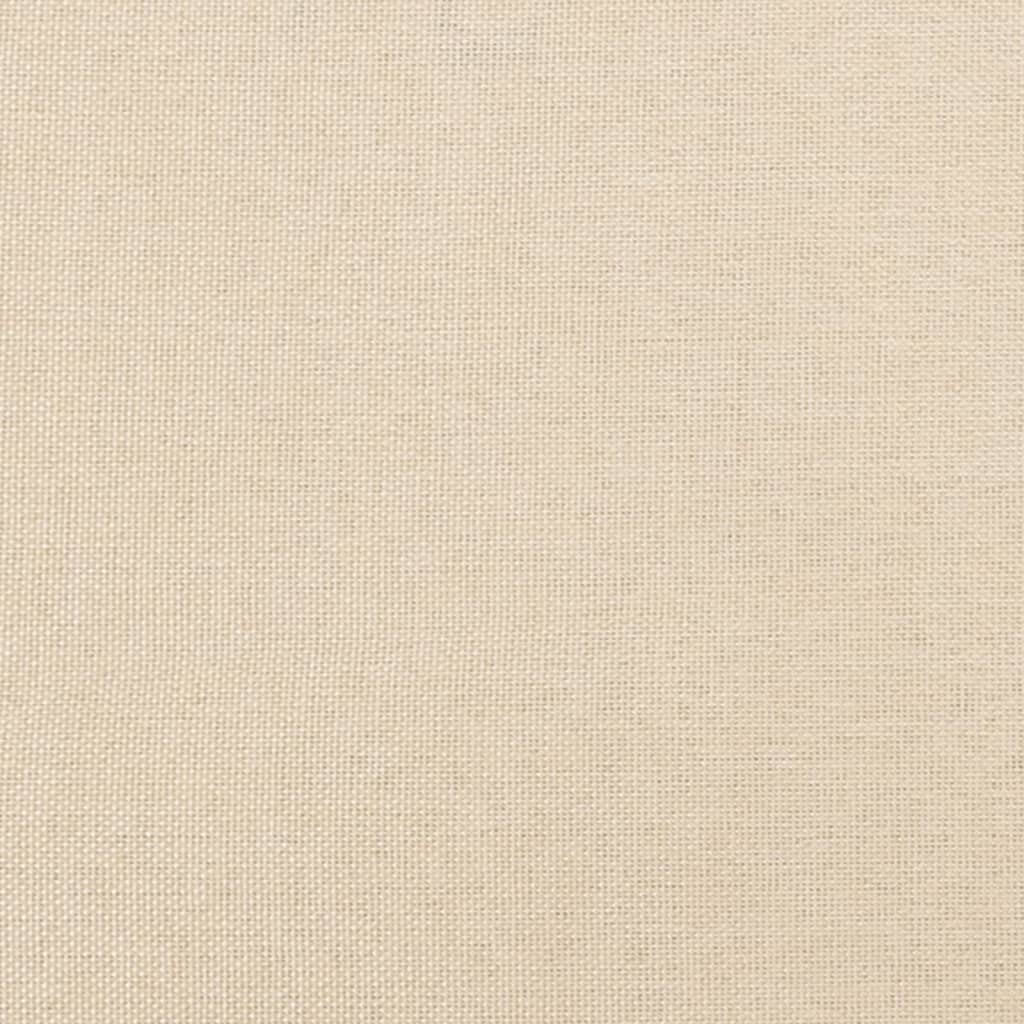 sengegavl med kanter 93x16x78/88 cm stof cremefarvet