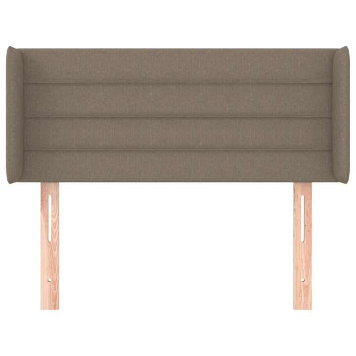 sengegavl med kanter 103x16x78/88 cm stof gråbrun