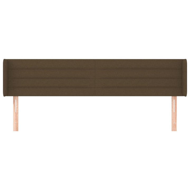 sengegavl med kanter 183x16x78/88 cm stof mørkebrun