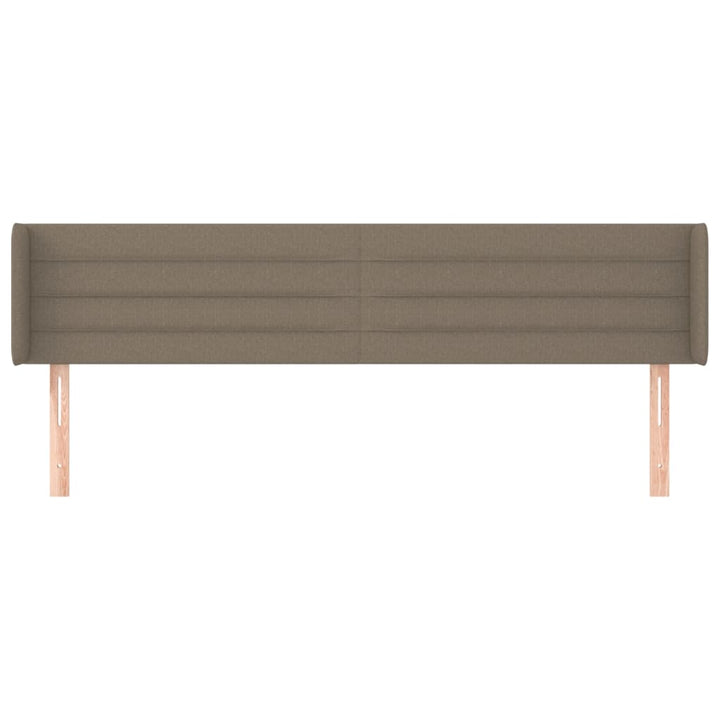 sengegavl med kanter 183x16x78/88 cm stof gråbrun