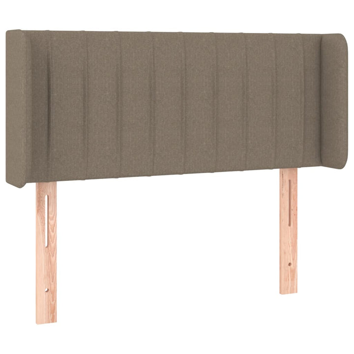 sengegavl med kanter 103x16x78/88 cm stof gråbrun