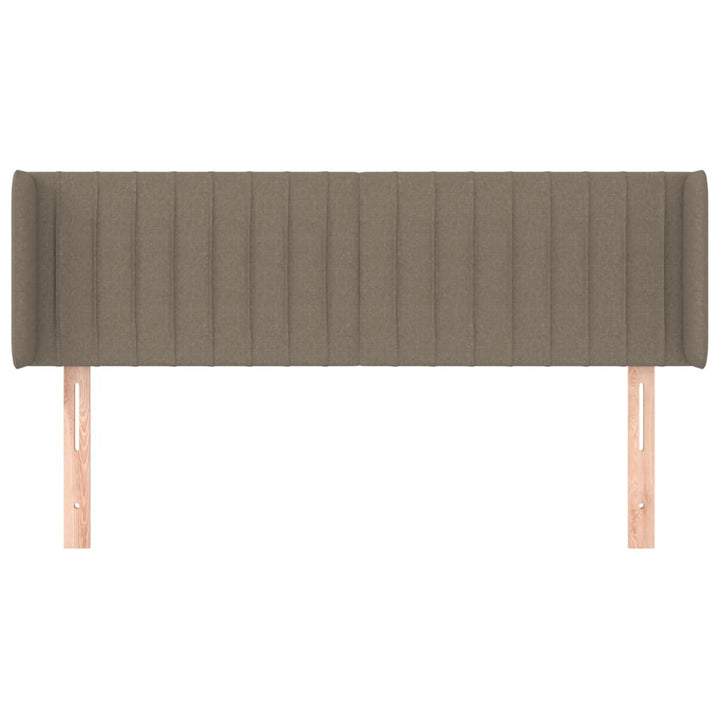 sengegavl med kanter 147x16x78/88 cm stof gråbrun
