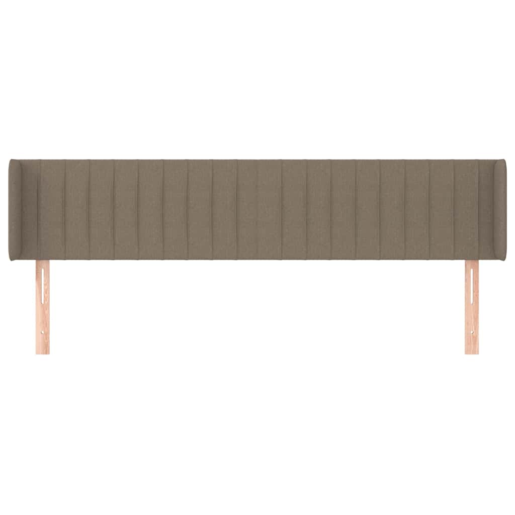 sengegavl med kanter 163x16x78/88 cm stof gråbrun