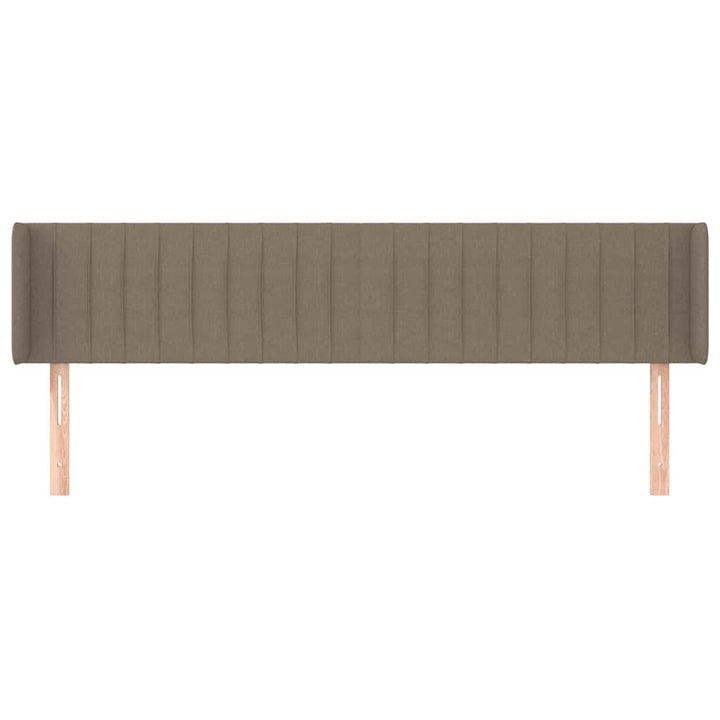 sengegavl med kanter 163x16x78/88 cm stof gråbrun