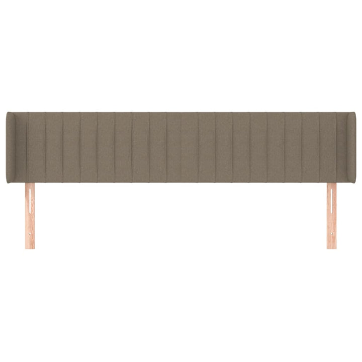 sengegavl med kanter 183x16x78/88 cm stof gråbrun