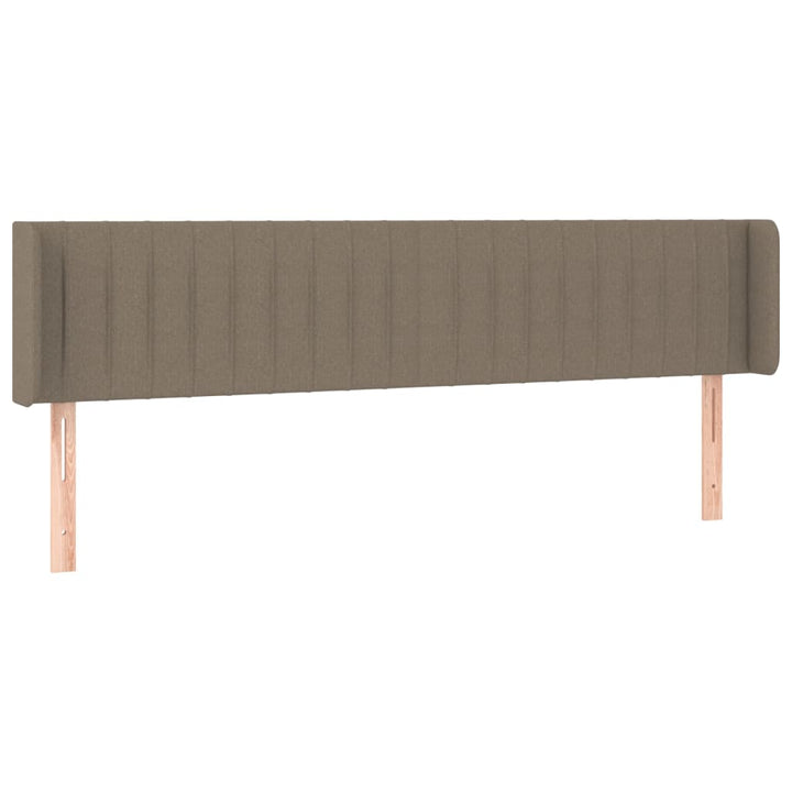sengegavl med kanter 203x16x78/88 cm stof gråbrun
