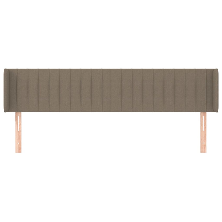 sengegavl med kanter 203x16x78/88 cm stof gråbrun