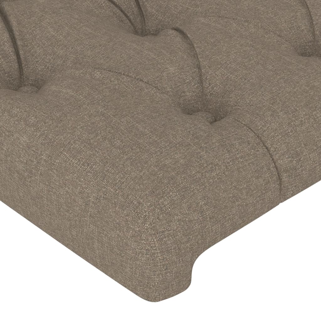 sengegavl med kanter 93x16x78/88 cm stof gråbrun