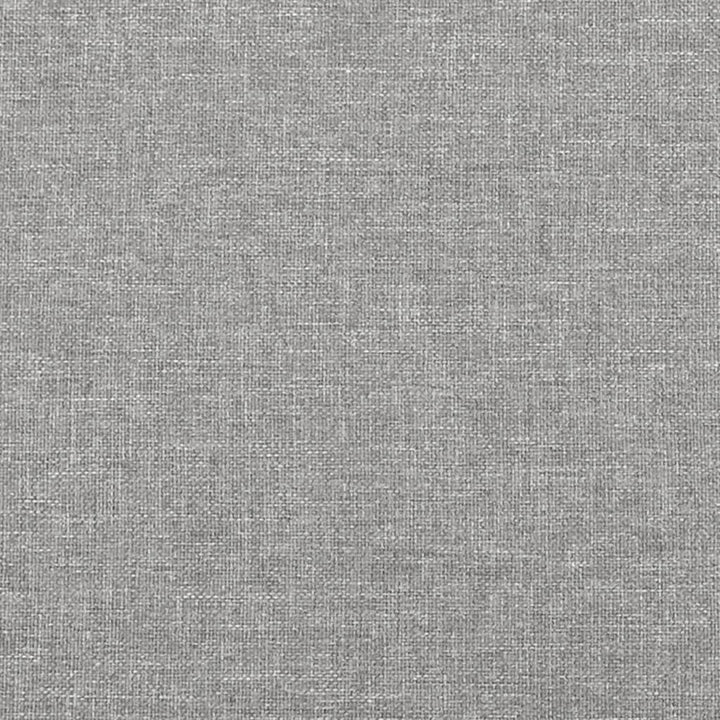 sengegavl med kanter 147x16x78/88 cm stof lysegrå