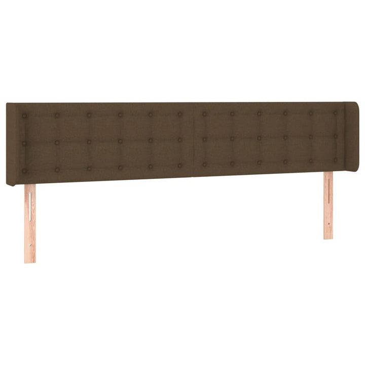 sengegavl med kanter 183x16x78/88 cm stof mørkebrun