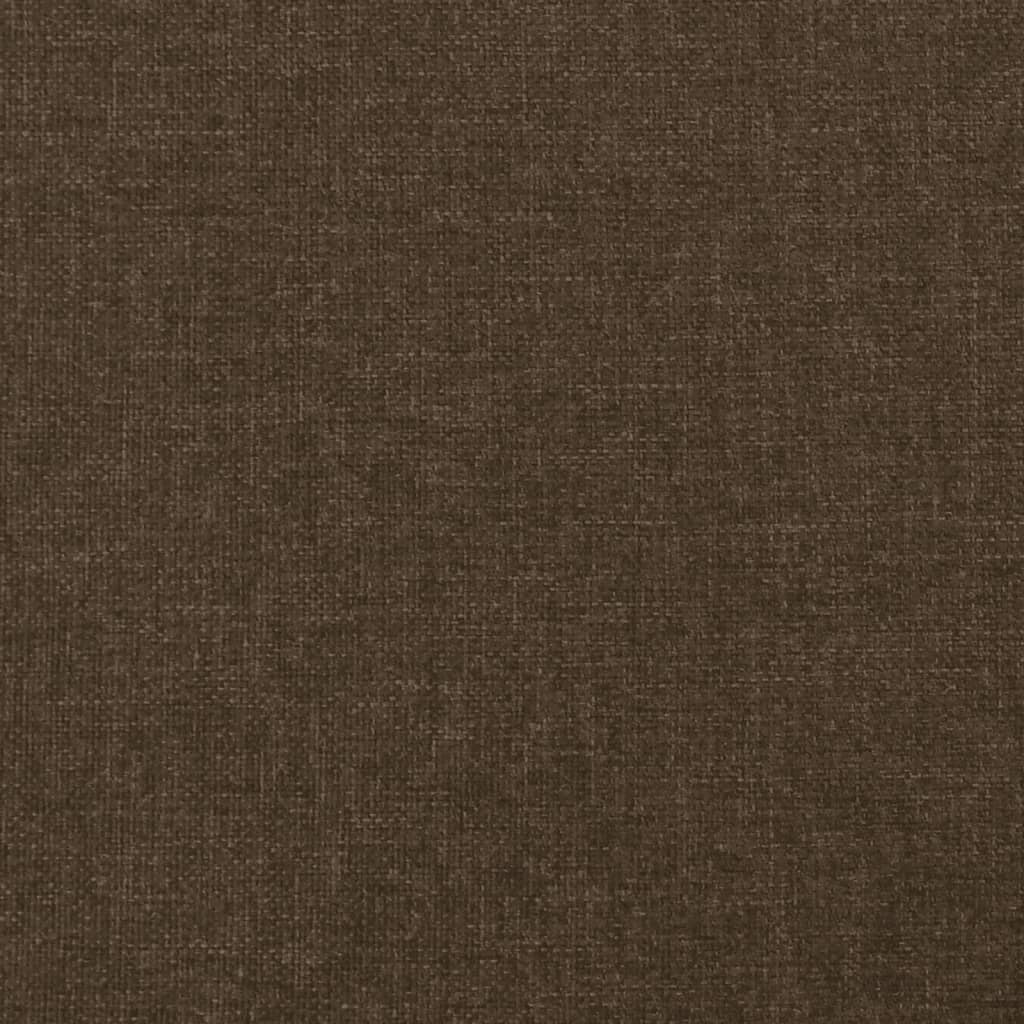 sengegavl med kanter 183x16x78/88 cm stof mørkebrun