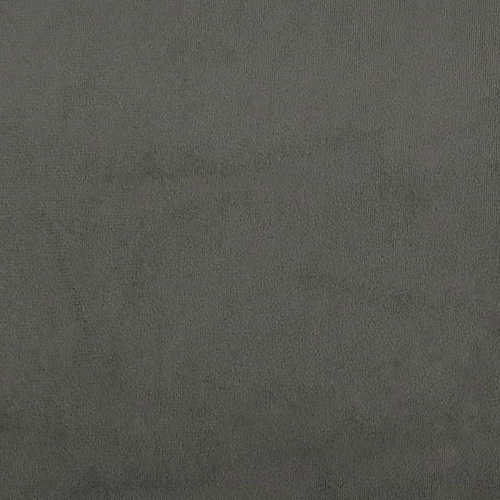 sengegavl med kanter 163x16x118/128 cm fløjl mørkegrå