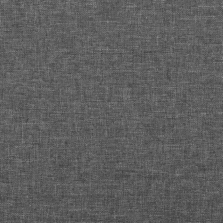 sengegavl med kanter 147x16x118/128 cm stof mørkegrå