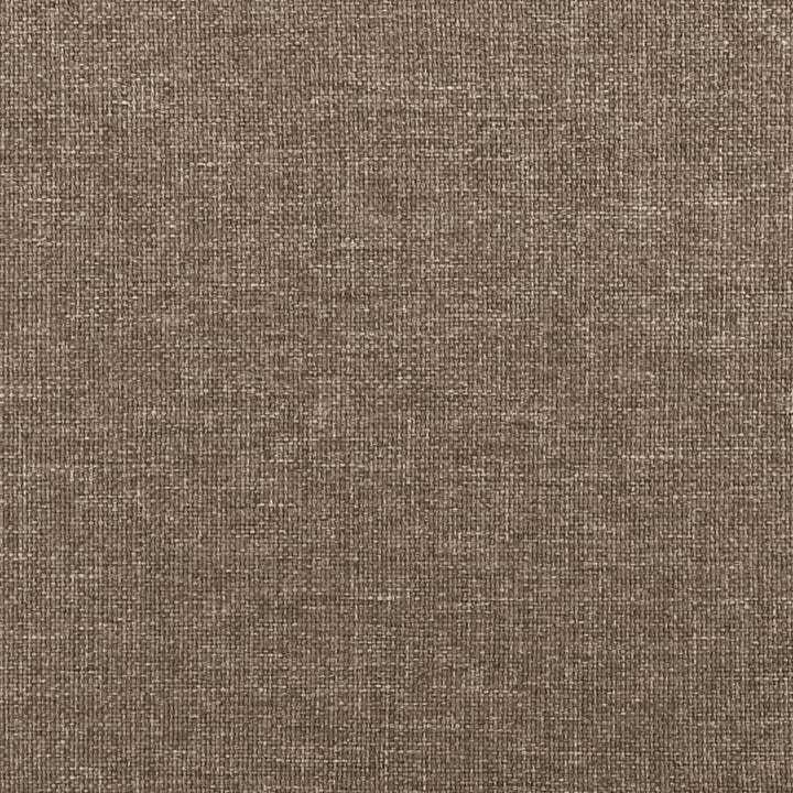 sengegavl med kanter 103x16x118/128 cm stof gråbrun