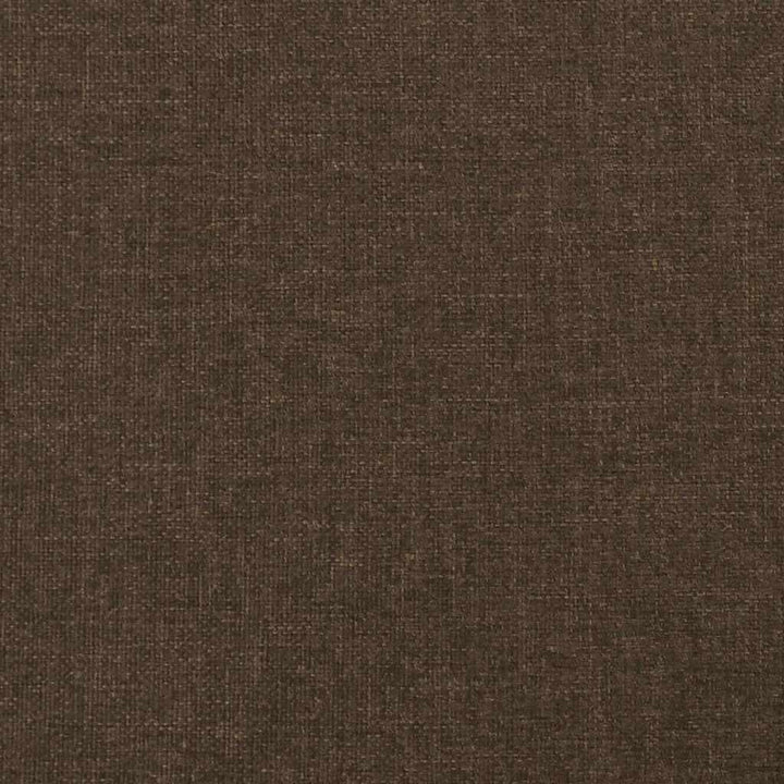 sengegavl med kanter 183x16x118/128 cm stof mørkebrun